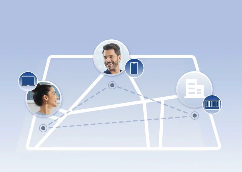 People connecting to network storage from different locations