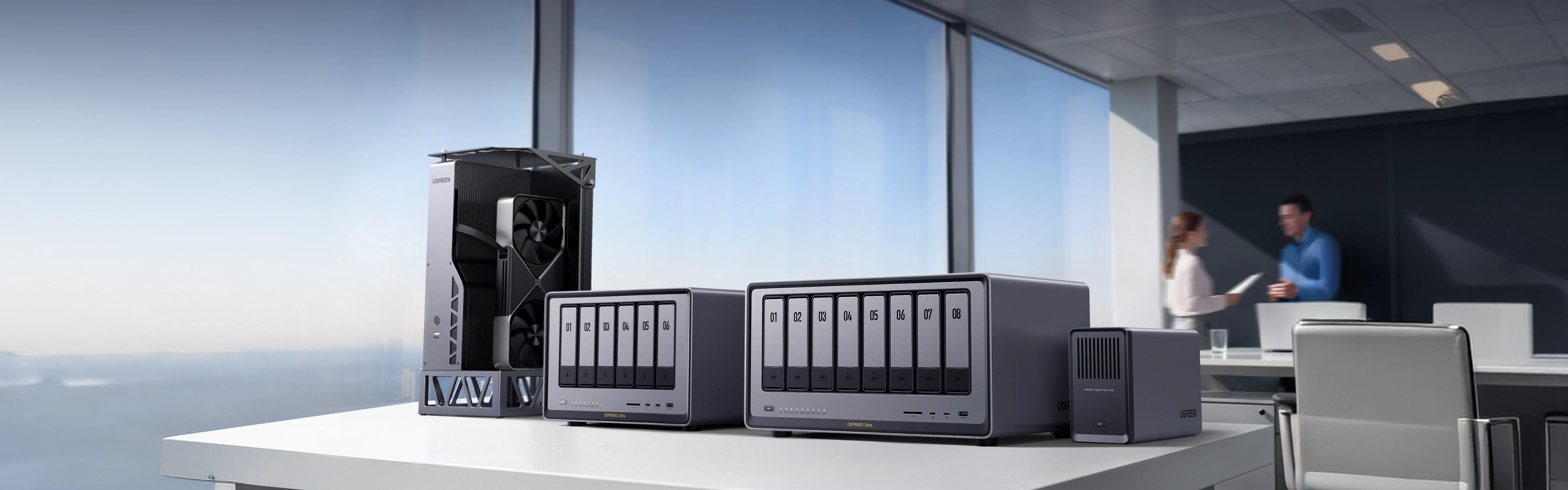 UGREEN NAS systems in an office