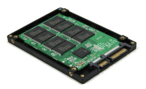 ssd hard drive inside opened up