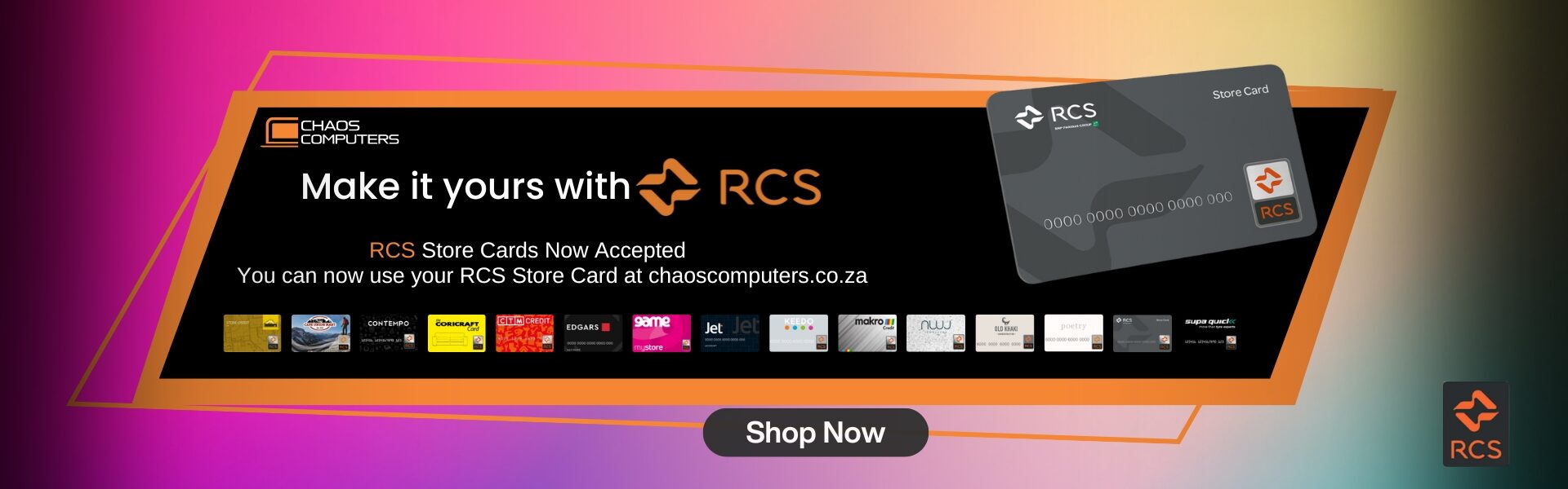 RCS Store Cards Now Accepted