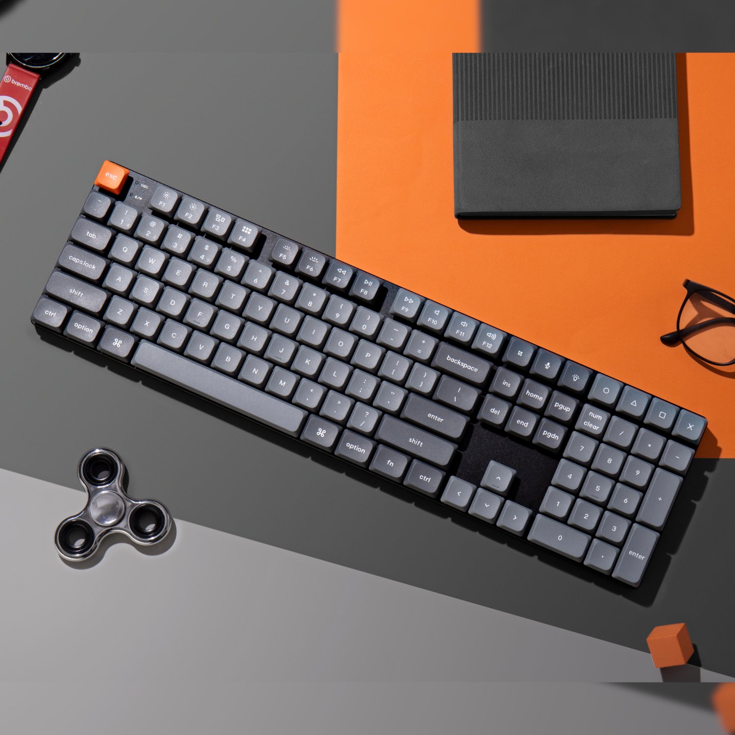Keychron K5 Max QMK/VIA Full-sized Wireless Custom Mechanical Keyboard | BROWN Switches - Image 5