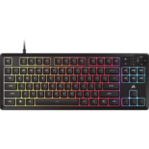 CORSAIR K55 CORE TKL RGB Wired Gaming Membrane Keyboard with 8-Zone RGB Backlighting – Black