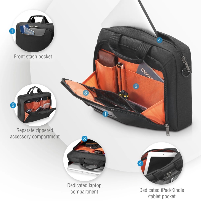 EVERKI ADVANCE BRIEFCASE |Fits up to 11.6 inch devices | Trolley handle pass-through | Limited lifetime warranty protection - Image 7