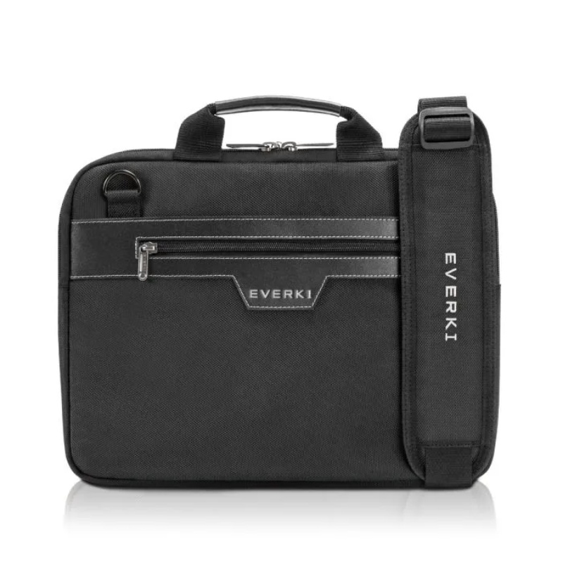 EVERKI BUSINESS BRIEFCASE | Fits up to 11.1 inch laptops | Leather handles and accents | Trolley handle pass-through