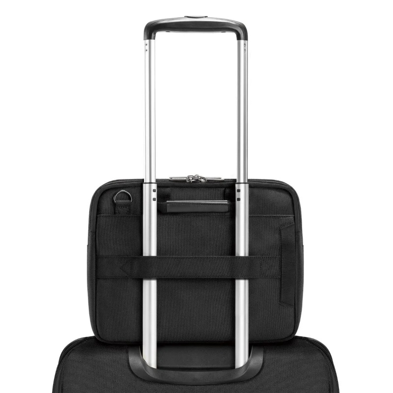 EVERKI BUSINESS BRIEFCASE | Fits up to 11.1 inch laptops | Leather handles and accents | Trolley handle pass-through - Image 4