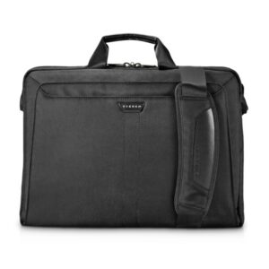 EVERKI LUNAR BRIEFCASE | Fits up to 18.4 inch laptops | Leather handles and accents | Trolley handle pass-through