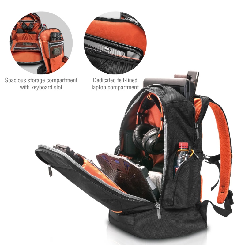 EVERKI CONTEMPRO BACKPACK | Fits up to 18.4 inch | Dedicated pockets for keybpard; headphones; and tech gear | Rain cover - Image 3