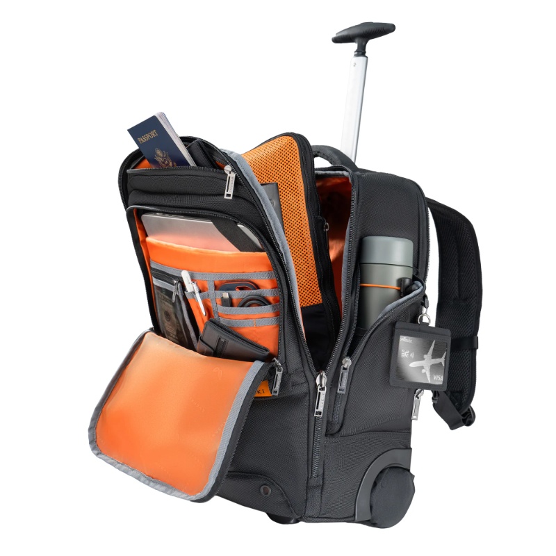 EVERKI TROLLEY BACKPACK | Fits up to 15.6 laptops | Hidden padded shoulder straps | ECO-friendly | Spacious | Wheel cover - Image 6