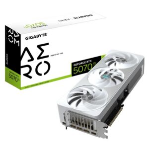 GIGABYTE GeForce RTX 5070 Ti AERO OC 16GB GDDR7 Graphics Card – White