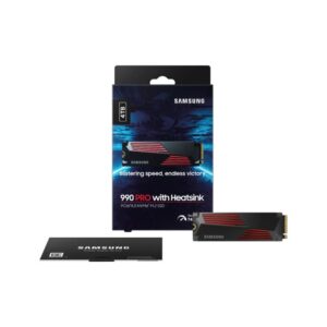 Samsung 990 PRO 4TB PCIe 4.0 NVMe M.2 SSD with Heatsink – 7,450MB/s