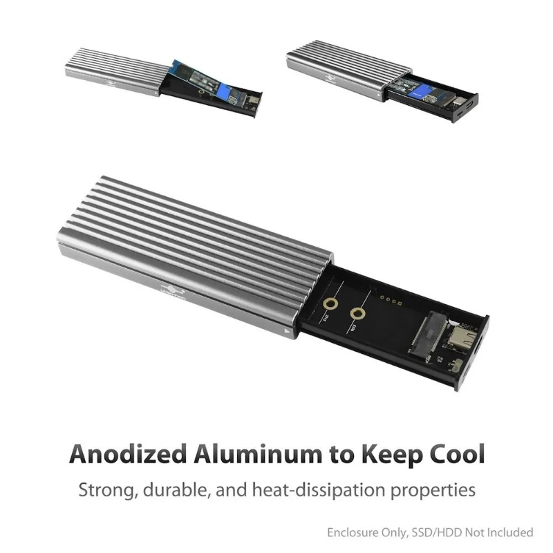 Vantec NexStar SX NST-205C3-SG M.2 NVMe SSD to USB 3.2 Gen 2x1 Type-C Enclosure - Image 3