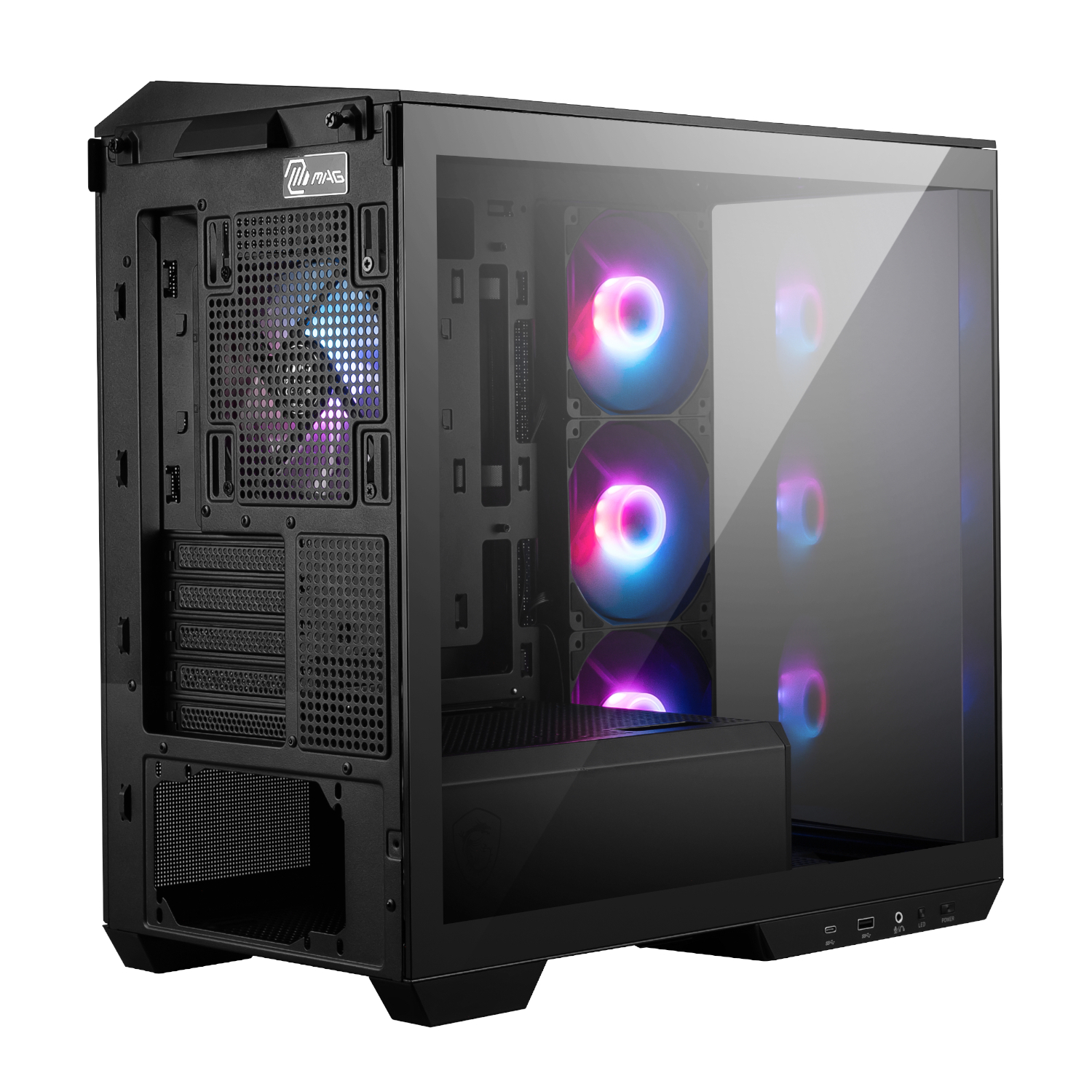MSI MAG PANO M100R PZ M-ATX ARGB Gaming Chassis - Black - Image 13