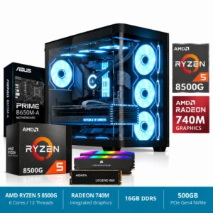 Chaos Ryzen 5 8500G | Radeon Graphics | 16GB DDR5 | 500GB NVMe Desktop PC