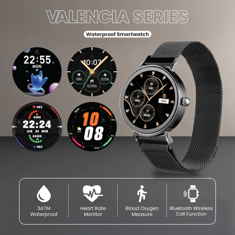 Volkano Valencia Series Ladies Smart Watch - Black - Image 3
